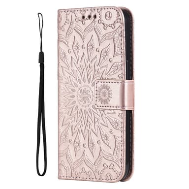 SKALO iPhone 15 Pro Max Mandala Plånboksfodral - Roséguld