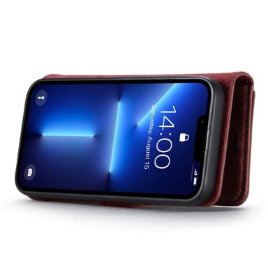 DG MING iPhone 15 Pro Max 2-i-1 Magnet Plånboksfodral - Röd