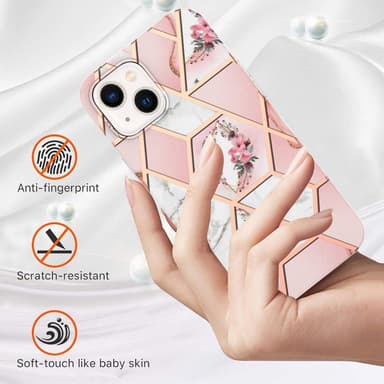 SKALO iPhone 15 Plus Marmor TPU-skal - Motiv 2