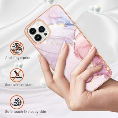 SKALO iPhone 15 Pro Max Marmor TPU-skal - Motiv 1
