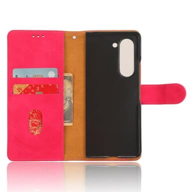 SKALO Samsung Z Fold5 Plånboksfodral i PU-Läder - Cerise