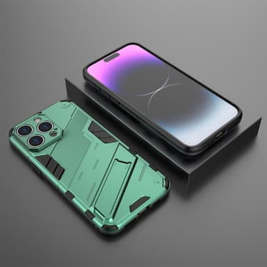 SKALO iPhone 15 Pro Max Armor Hybrid BIBERCAS Skal - Grön