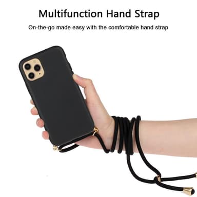 SKALO iPhone 15 Pro Max Mobilhalsband Skal - Svart
