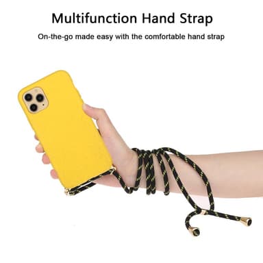 SKALO iPhone 15 Pro Max Mobilhalsband Skal - Gul