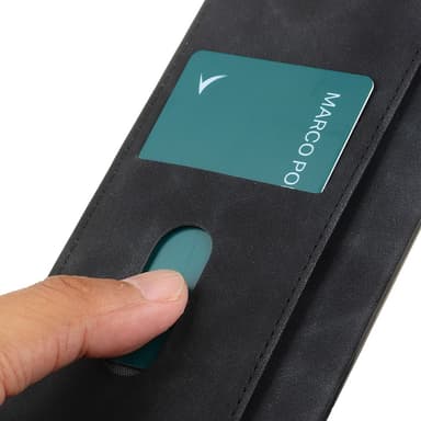 SKALO iPhone 15 Pro KHAZNEH Plånboksfodral i PU-Läder - Svart