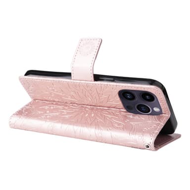 SKALO iPhone 15 Pro Max Mandala Plånboksfodral - Roséguld