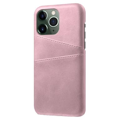 SKALO iPhone 15 Pro PU-Läder Korthållare Skal - Roséguld