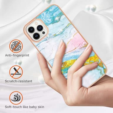 SKALO iPhone 15 Pro Max Marmor TPU-skal - Motiv 6