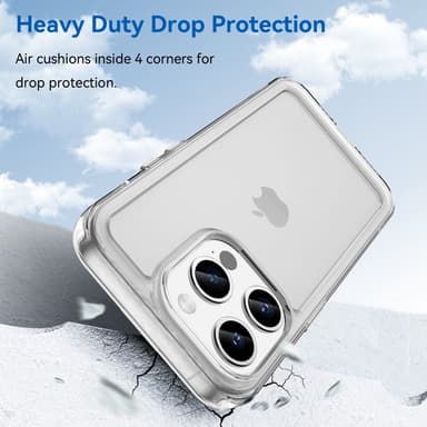 SKALO iPhone 15 Pro Transparent TPU Metalknappar Skal - Transparent