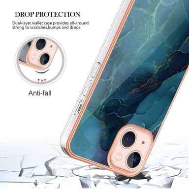 SKALO iPhone 15 Marmor TPU-skal - Motiv 6