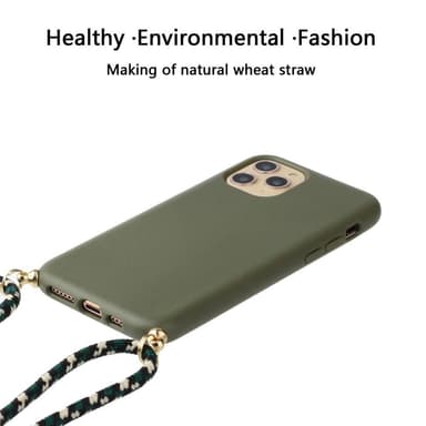 SKALO iPhone 15 Pro Max Mobilhalsband Skal - Grön