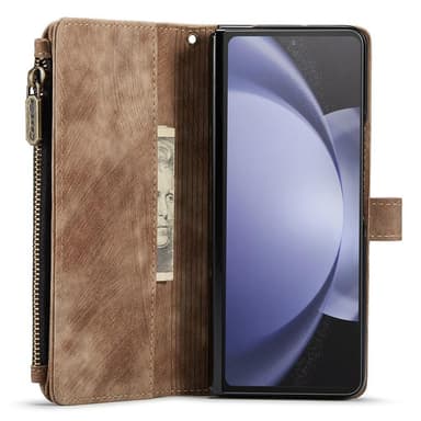 CaseMe Samsung Z Fold5 CaseMe Big Wallet Plånboksfodral - Brun