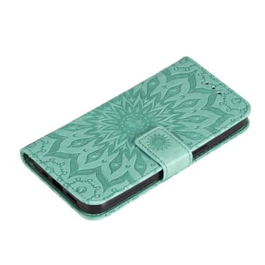 SKALO iPhone 15 Pro Max Mandala Plånboksfodral - Grön
