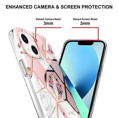 SKALO iPhone 15 Plus Marmor TPU-skal - Motiv 2