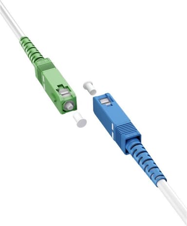Goobay Fiberoptisk kabel (FTTH), Singlemode (OS2) White, vit (Simplex)