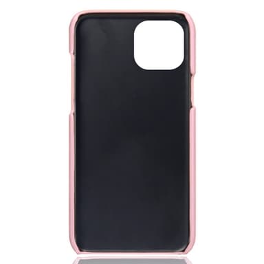 SKALO iPhone 15 PU-Läder Korthållare Skal - Roséguld