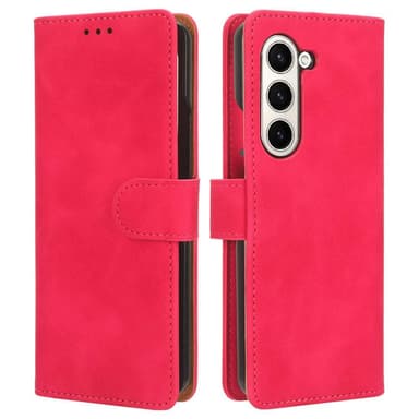 SKALO Samsung Z Fold5 Plånboksfodral i PU-Läder - Cerise