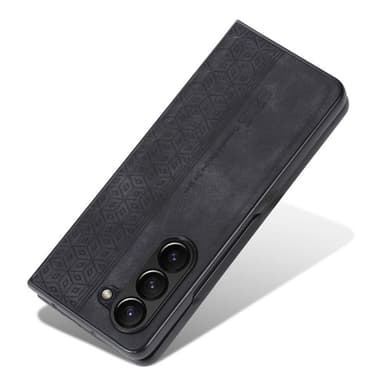 SKALO Samsung Z Fold5 AZNS PU-Läder Skal - Svart