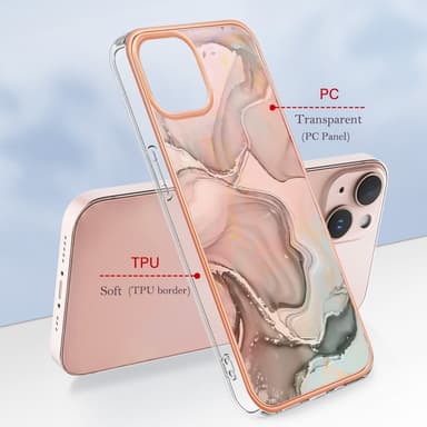 SKALO iPhone 15 Marmor TPU-skal - Motiv 2