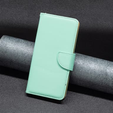 SKALO iPhone 15 Pro Max Litchi Plånboksfodral - Turkos