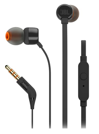 JBL in-ear hörlurar T110 (svart)