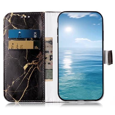 SKALO iPhone 15 Pro Marmor 3D Plånboksfodral
