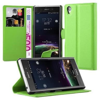 Sony Xperia Z1 Plånboksfodral Skal (Grön)
