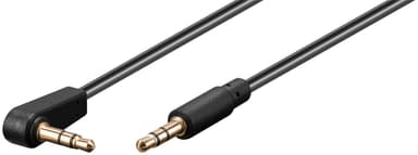 Goobay Ljudanslutningskabel AUX, 3,5 mm stereo 3-stift, smal, CU, vink