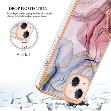 SKALO iPhone 15 Marmor TPU-skal - Motiv 1