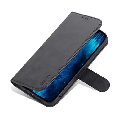 SKALO iPhone 15 Pro AZNS Plånboksfodral - Svart