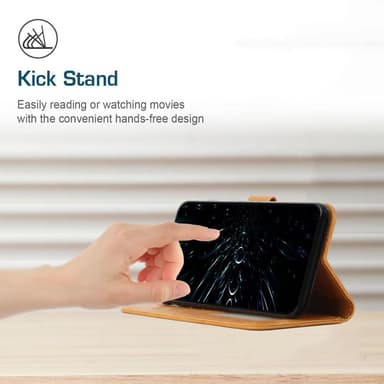 SKALO iPhone 15 Pro Embossed Triangle Plånboksfodral - Ljusbrun