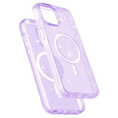 SKALO iPhone 15 Glitter Magnetring TPU Skal - Lila