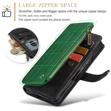 CaseMe Samsung Z Fold5 CaseMe Big Wallet Plånboksfodral - Svart