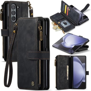 CaseMe Samsung Z Fold5 CaseMe Big Wallet Plånboksfodral - Svart