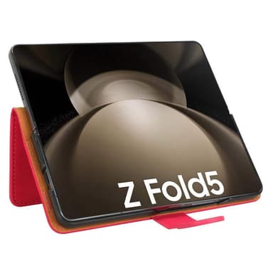 SKALO Samsung Z Fold5 Plånboksfodral i PU-Läder - Cerise
