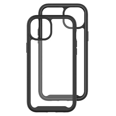 SKALO iPhone 15 Plus Shockproof Clear Hybrid Skal - Svart