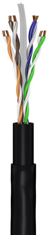 Goobay CAT 6 patchkabel för dragning utomhus, U/UTP, svart
