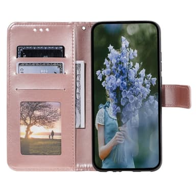 SKALO iPhone 15 Mandala Plånboksfodral - Roséguld