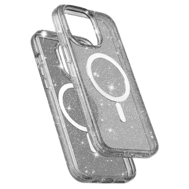 SKALO iPhone 15 Pro Max Glitter Magnetring TPU Skal - Svart