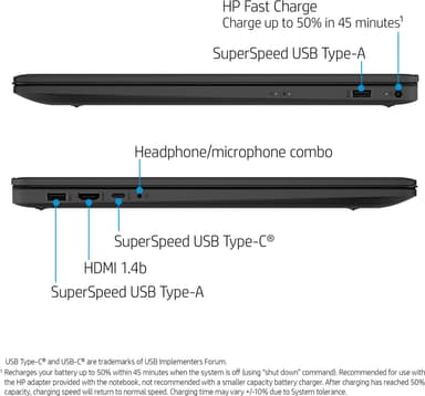 HP Laptop 17-cn0804no  i3-11/4/128 17.3" bärbar dator