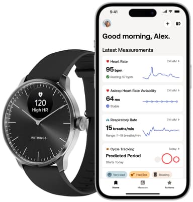 Withings ScanWatch Light hybrid smartklocka 37 mm (svart)