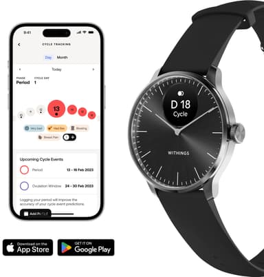 Withings ScanWatch Light hybrid smartklocka 37 mm (svart)