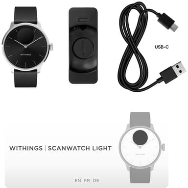 Withings ScanWatch Light hybrid smartklocka 37 mm (svart)