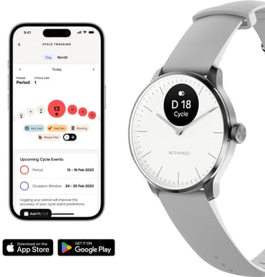 Withings ScanWatch Light hybrid smartklocka 37 mm (vit)