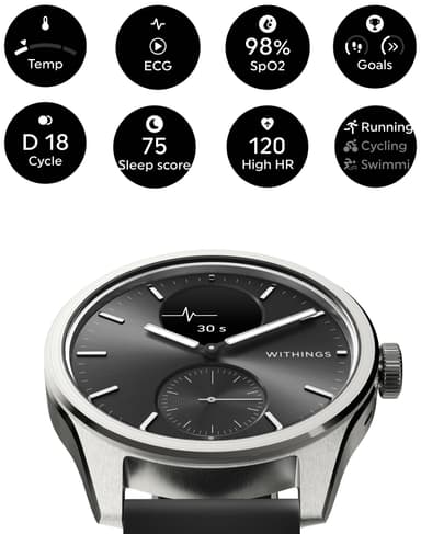 Withings ScanWatch 2 hybrid smartklocka 42 mm (svart)