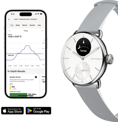 Withings ScanWatch 2 hybrid smartklocka 38 mm (vit)