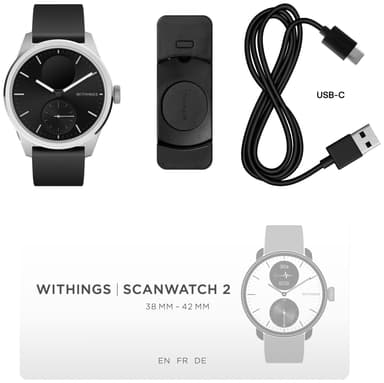 Withings ScanWatch 2 hybrid smartklocka 42 mm (svart)