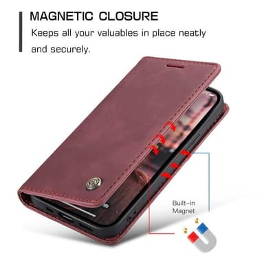 CASEME Plånboksfodral iPhone 15 - Röd