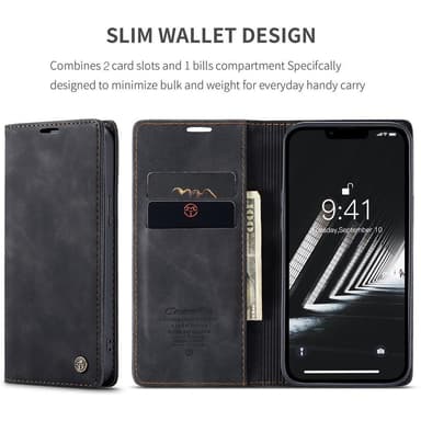 CASEME Plånboksfodral iPhone 15 Plus - Svart