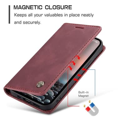 CASEME Plånboksfodral iPhone 15 Pro - Röd